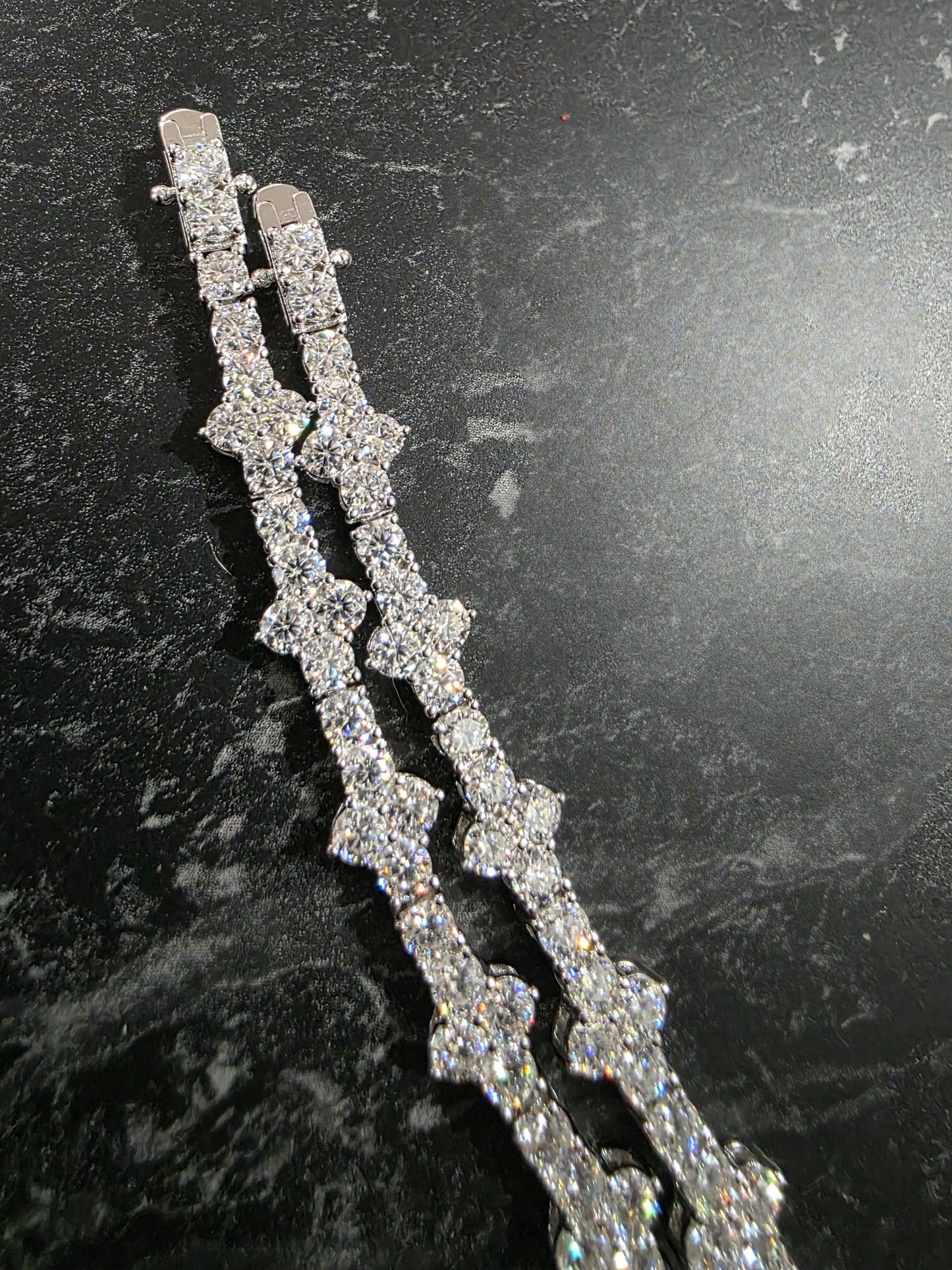 3MM Cross-Link Moissanite Tennis Bracelet
