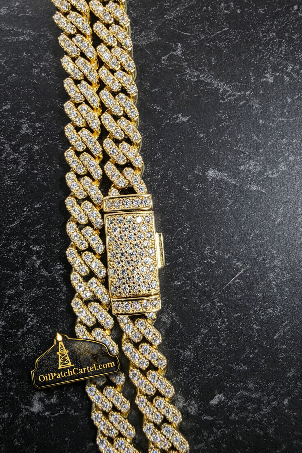 6MM Moissanite Gold Plated Cuban Link Necklace