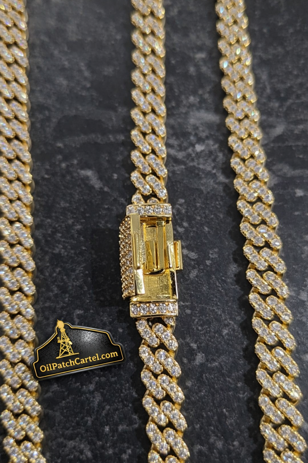 6MM Moissanite Gold Plated Cuban Link Necklace