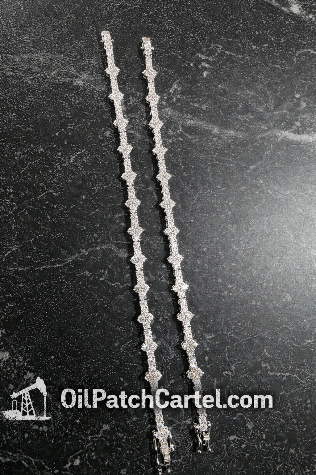 3MM Cross-Link Moissanite Tennis Bracelet