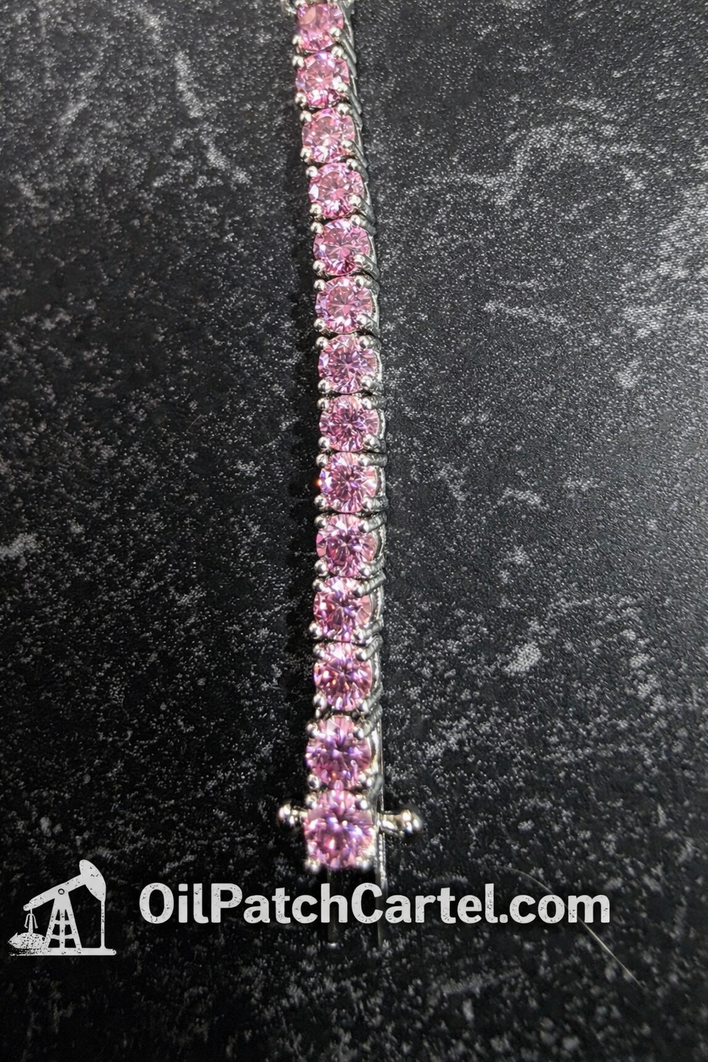 3MM Pink Moissanite Tennis Chain